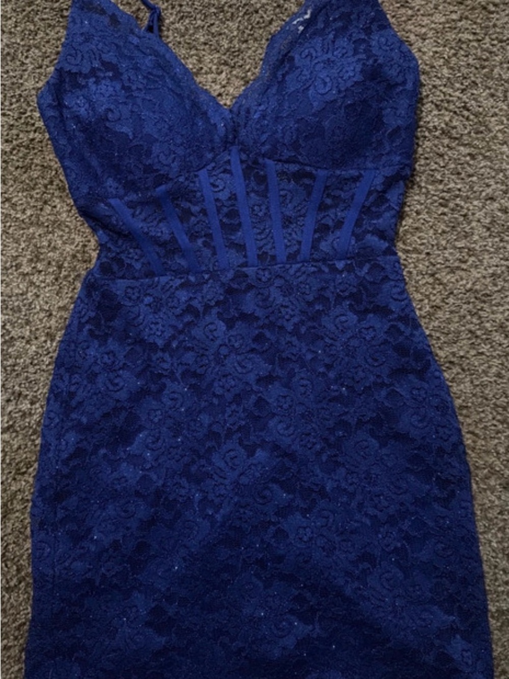 Morgan & Co. Royal Blue Lace Bodycon Mini Dress